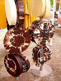 Tribal Spirit Hand Drums with Black Walnut Dye