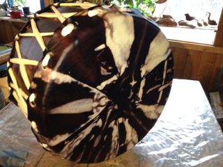 28" Walnut Dyed Powwow Drum